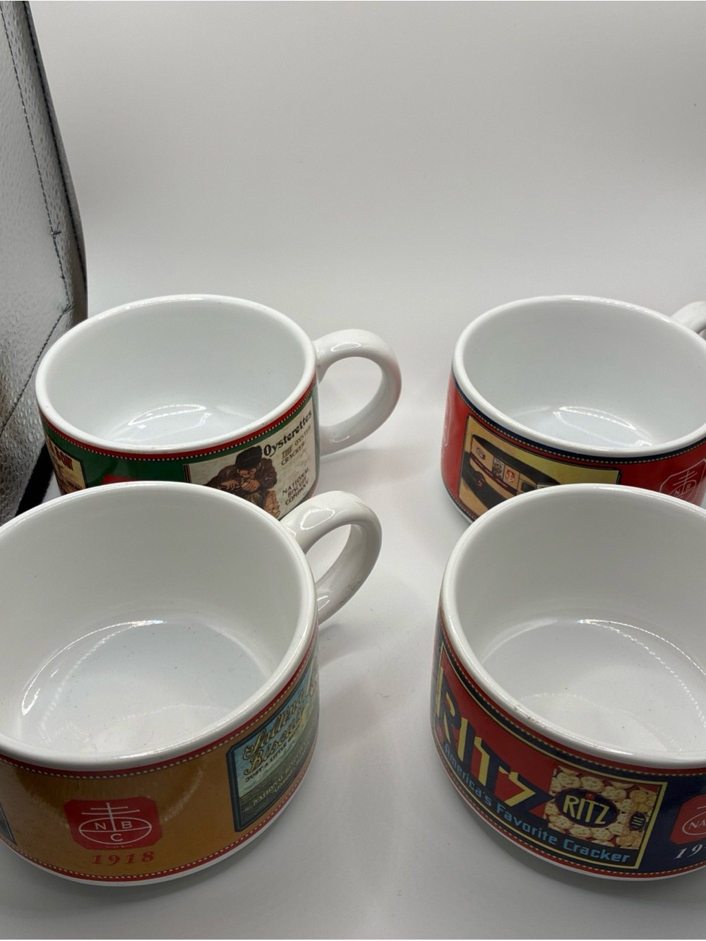Vintage Nabisco  set of 4 soup mugs bowls with handles